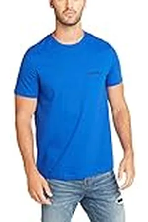 Nautica Kortärmad T-shirt med rund hals för män, Ljus koboltfast, L