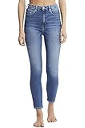 Calvin Klein Jeans Hög midja smala ankelbyxor för kvinnor, , 25W