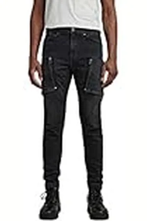 G-Star RAW Herr Denim byxor chinos bikerbyxa cargo jeans, grå, 29 W/34 l
