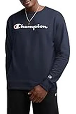 Champion Herrtröja, Powerblend, fleece i mellantjocklek, rundhalsad modell (ordinarie eller extra storlek)., XS