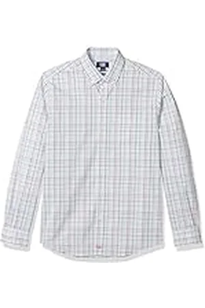 Cutter & Buck Mens Long Sleeve Anchor Multi Color Plaid Up Button Down Shirt, Embark, Large US