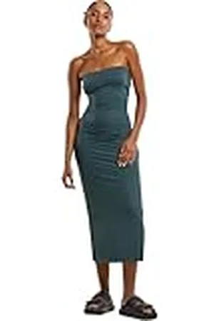 Urban classics Damklänning, damklänning, bandeau midiklänning, axelbandslös bandeau klänning i midilängd, storlekar XS – 5XL, , 4XL