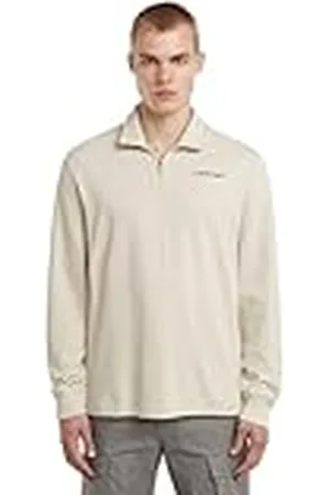 G-Star Herr checquard tweeter halv dragkedja t-shirt, , S
