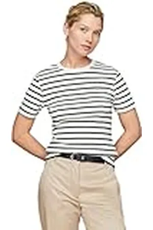 Tommy Hilfiger Kvinnor ny smal Cody C-Nk Ss S/S stickade toppar, vit, XXS, , XXS