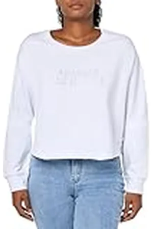 Armani Exchange A|X strass logotyp beskuren pullover tröja, , S, , S