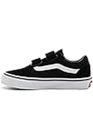 Vans Ward V, unisex-sneakers – barn och tonåringar, Svart vit kanvas mocka, 32.5 EU