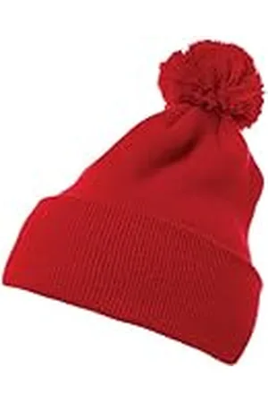 Flexfit Unisex stickad mössa cuffed pom pom stickad mössa en storlek, , En Storlek
