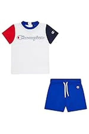 Champion Legacy Retro Sport TD – Colorblock Crewneck T-shirt och shorts kostym