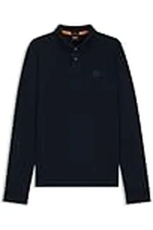 HUGO BOSS Passerby stretch-bomull slim-fit pikétröja för män med logotyplapp, , 5XL