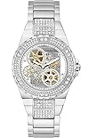 Guess Dam analog kvartsklocka med rem i rostfritt stål GW0302L1, , NS, Kvartsur