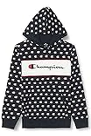 Champion Unisex barn Legacy Icons B-Ultralight Spring Terry All-Over Hoodie, , 9-10 år