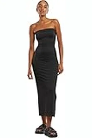 Urban classics Damklänning, damklänning, bandeau midiklänning, axelbandslös bandeau klänning i midilängd, storlekar XS – 5XL, , S