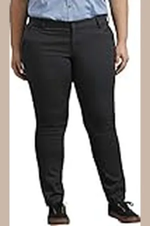 Dickies Dam medelhög midja, skinny stretch twillbyxa khakis, , 32/Regelbunden