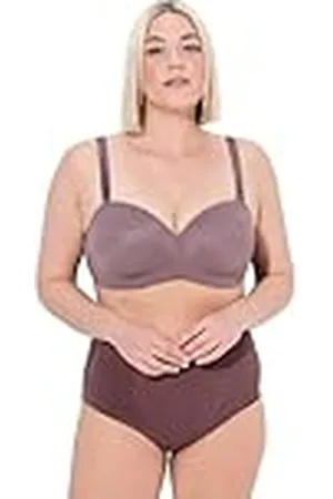 Ulla Popken Damer stora storlekar överdimensionerade plus size multiway-behå, mjuka kupor, remmar, avtagbara kopp C – E, , 100C