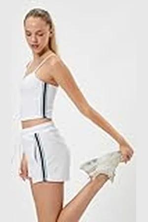 Koton Dam dragsko randig detalj mini sport shorts, , XL