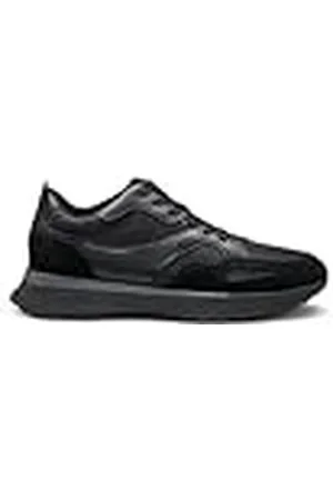 HUGO BOSS Jonah Runn sneakers för män i materialblandning med nät och läder, svart, 41 EU
