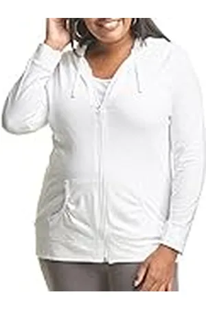 Just My Size Tröja med hel dragkedja för kvinnor, , 5X