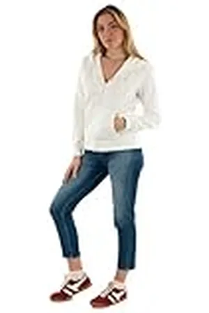 Tommy Hilfiger Dam TJW REG S FLAG ZIP THRU dragkedja genom huvtröja, vit, L, , L