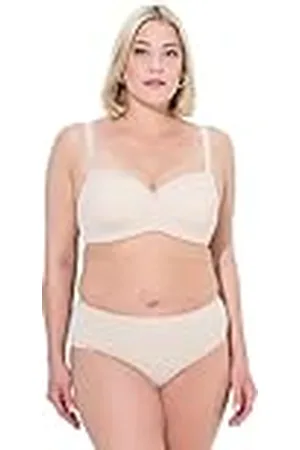Ulla Popken Damer stora storlekar överdimensionerade plus size multiway-behå, mjuka kupor, remmar, avtagbara kopp C – E, , 90C