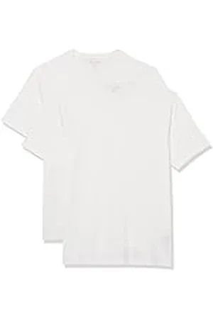 Amazon Mäns Slim-Fit kortärmad v-ringad t-shirt, paket med 2, , Small