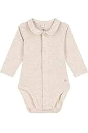 Petit Bateau Unisex baby långärmad body med krage, , 6 månader