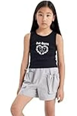 DeFacto Undertröjor för flickor, linne, topp och crop top och topp för barn kvinnor, , 9-10 År