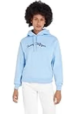 Tommy Hilfiger Dam IM REG SCRIPT HILFIGER huvtröja huvtröja, kärlblå, S, , S
