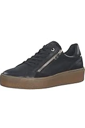 Marco Tozzi Damer 2-2-23769-29 lädersneakers, svart/guld, 40 EU