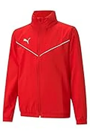 PUMA Kinder Windbreaker Teamrise All Weather Jkt Jr, Red- White, 176, 657402