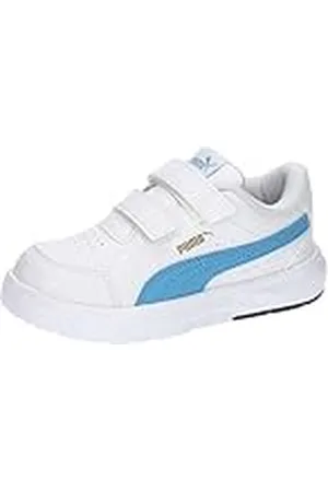 PUMA Unisex Baby Evolve Court V Inf Sneaker, vit kunglig blå guld, 20 EU