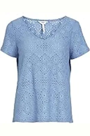 Object Dam Objfeodora S/S V-hals topp Noos blus, , XL