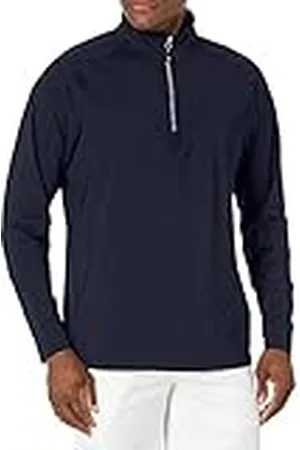 Cutter & Buck Herr långärmad anpassad eko stickad fjärdedel dragkedja pullover, , 3X