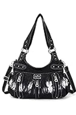 angel kiss Angelkiss Stora plånböcker och handväskor för kvinnor tvättat fuskläder crossbody hobb skolväska axelväska axelväska tygväska, , Large
