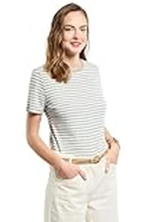 Armor.lux Armor Lux Kortärmad T-shirt med rund hals i bomull och linne dam, , S