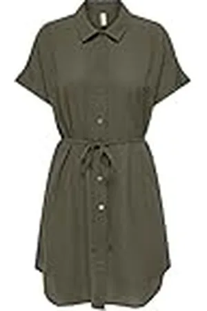 ONLY Onlnova Life Vis Ayla Shirt Dress Solid, , L
