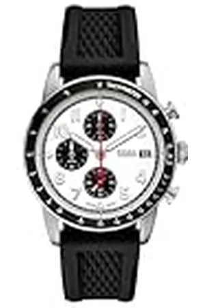 Fossil Analog kvartsur för män med silikonrem FS6087, Svart