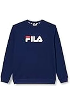 Fila Unisex barn SORDAL Classic Logo Crew tröja, Medieval Blue, 146/152