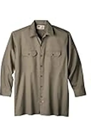 Dickies Long Sleeve Work Shirt Skjorta för män, Kaki (Khaki), XXL tall
