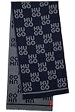 HUGO BOSS Martyn_40*180 Halsduk, Mörkblå, Einheitsgröße, , en storlek