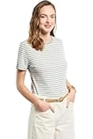 Armor.lux Armor Lux Kortärmad T-shirt med rund hals i bomull och linne dam, , M