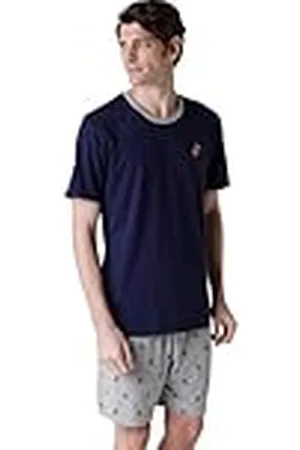 LVB Kokosnötsbroderi herr kort pyjamas set med kock, , M