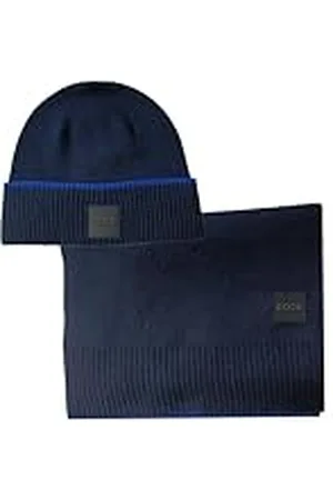 HUGO BOSS Herr Amato_Set Scarf, Mörkblå, Einheitsgröße, , en storlek