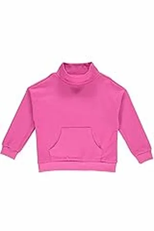 Green Cotton Flicka Collar sweatshirt tröja, , 110
