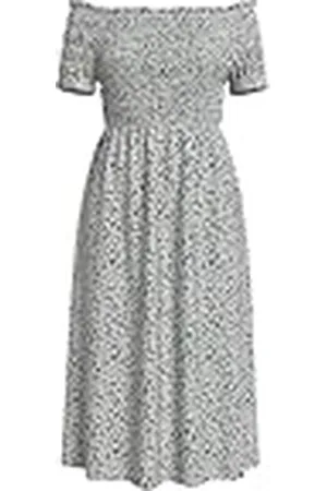 VILA Vilisa Off Shoulder Midi Smock Dress/Dfs, , 34