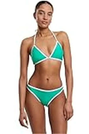 Urban classics Bikini för kvinnor, retro triangelbikini, tvådelad baddräkt med snörning, tillverkad av återvunnet material, storlekar XS – XL, , XL