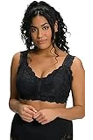 Ulla Popken Dam bustier, spets, dragkedja, bygelfri bh, , 100