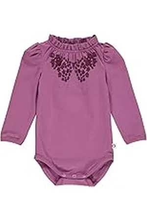 Müsli Av Green Cotton Babe Girl Petit Blossom Applique L/S Body Base Layer, , 56
