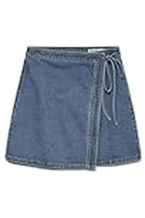 VERO MODA Dam Vmliza Mr Short Denim Wrap kjol Ga Noos, , XS