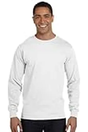 Hanes Långärmad ComfortSoft T-shirt för män (förpackning med 4)