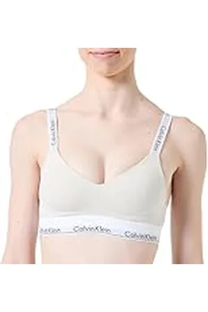 Calvin Klein Dam lång fodrad bralette 000QF7059E bralett, beige (havregrynsljung), XS, , XS